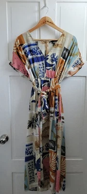 Max Mara Weekend Cursore印花绑带裙  — 第 1/4 张图片