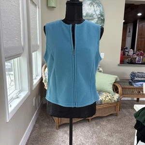 LL Bean Damen Polartec Fleece Weste Größe Small Frontreißverschluss kuschelig. Pretty Blue - Bild 1 von 7