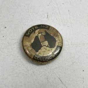ORIGINAL RETRO Pin Badge Collingwood Football Club Vote No Victoria Expansion - Bild 1 von 4