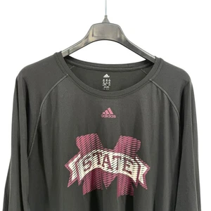 Adidas Mississippi State Bulldogs Manga Larga ClimaLite Camisa Negra Para Hombres 3XL - Imagen 1 de 6