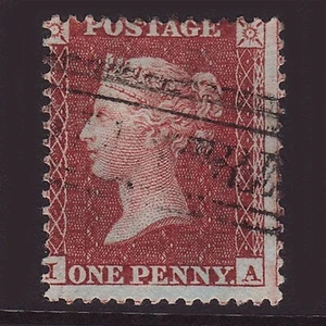 GB QV 1855 1d RED BROWN PLATE 4 IA SGC6 VFU SCOTS LOCAL CANCEL N13 - Picture 1 of 1