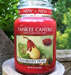 "PERA DE ARÁNDANO" Yankee Retirada ~ Grande 22 oz. ~ ETIQUETA BLANCA~ RARO ~ NUEVO - Imagen 1 de 2