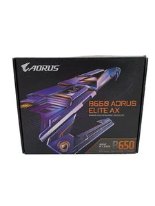 GIGABYTE - B650 AORUS ELITE AX (Socket AM5) Motherboard - Black - FOR PARTS 7/04 - Photo 1/7