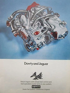 1972-1974 PUB DOWTY FUEL SYSTEMS VAPOUR PUMP ADOUR ENGINE JAGUAR ORIGINAL AD - Foto 1 di 1