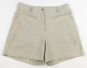 Point Zero Women's Shorts Size 9 Tan Nicole Benisti Microfiber 4 pockets - Picture 1 of 7