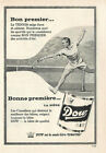 1956 DOW ALE & TENNIS ORIGINAL AD IN FRENCH