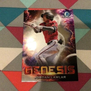 Jordan Lawlar #GNS-4 Diamondbacks RC 2021 Bowman Chrome Draft GENESIS - Picture 1 of 1