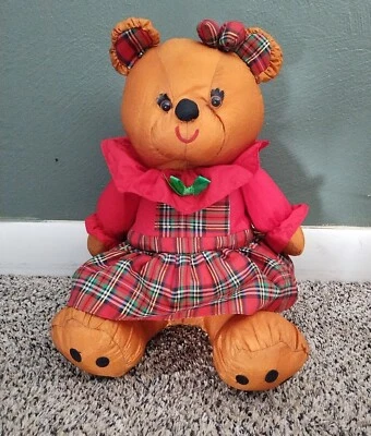 Antigo 1993 Puffalump Natal ursinho de pelúcia menina náilon bicho de pelúcia - Imagem 1 de 4