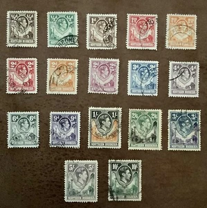 NORTHERN RHODESIA 1938 KGVI SG Sc 25 44 part set fine used up to 10s - Picture 1 of 2