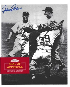 4x AllStar 4x WSC 1955 WS MVP Johnny Podres Dodgers Firmado 8.5x10.5 Foto SCSOA - Imagen 1 de 10