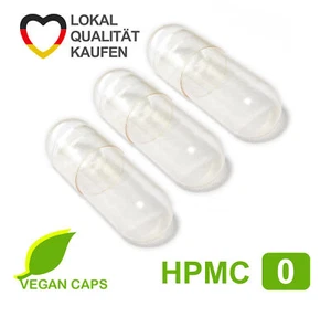 Leerkapseln 100 - 20.000 vegan / vegetarisch HPMC Gr. 0 leere Kapseln Zellulose - Bild 1 von 70