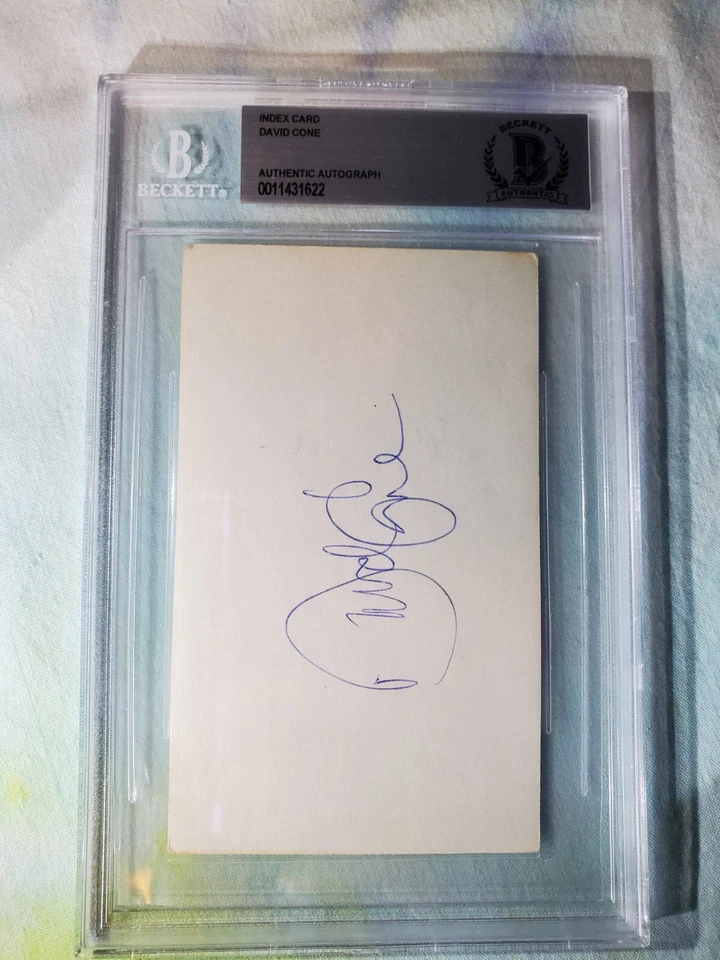 David Cone Signed Autograph Index Card YANKEES BAS COA Slabed !! - Image 1 of 1