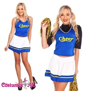 Girls Cheerleader Uniform School Girl Costume Full Outfits Fancy Dress Costume - Picture 1 of 6