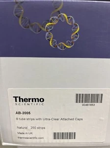 Thermo Scientific AB2005 8 tiras de tubo con tapas ultra claras 250 tiras - Imagen 1 de 2