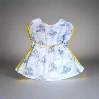 Zara Girls Embroidered Fringe Kaftan  Dress Boho Beach Swim Cover Up SZ 4-5T EUC - Image 1 of 4