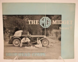 ORIGINAL PREWAR 1938 1939 MG MIDGET SERIES T DROP-HEAD COUPE BROCHURE VERY RARE - Picture 1 of 1