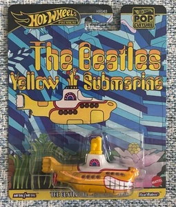 HOT WHEELS PREMIUM POP CULTURE THE BEATLES YELLOW SUBMARINE - Picture 1 of 2