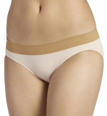 Braguita de bikini moderna elástica sin costuras de microfibra Jockey 2045 bronceada clara talla 8 nueva con etiquetas Foto 1 de 3