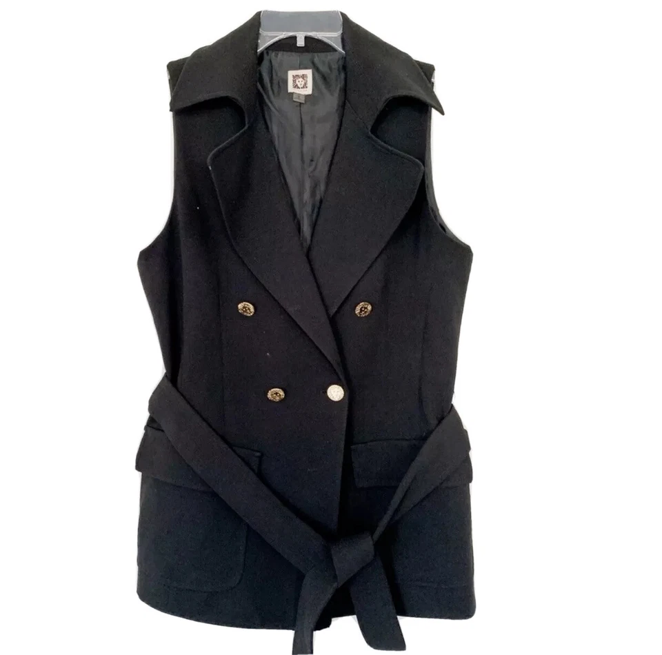 ANNE KLEIN | BLAZER CHALECO SIN MANGAS CON BOLSILLOS Foto 1 de 1