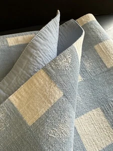 Bee And Willow Gingham Blue Signature Bee Table Runner 13”x71” Cotton - Picture 1 of 21