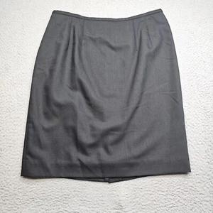 Charter Club Wool Skirt Womens Szie 12 Black A Line Single Slit Business Casual - Picture 1 of 15