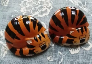 Süßes Sammlerstück Ingwer und schwarzer Tiger Salz und Pfefferstreuer. Neu - Bild 1 von 3