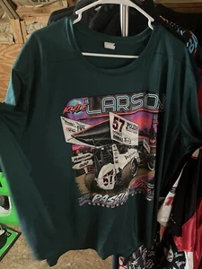 KYLE LARSON #57 SPEEDWEEKS 2021 DRI-FIT DOUBLE-SIDED LONG SLEEVE MENS 4XL - Picture 1 of 6