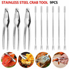 9PCS/Set Seafood Tools Crab Crackers Nut Forks Opener Shellfish Lobster Leg
