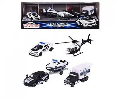 MAJORETTE · POLICE FORCE GIFTPACK · 4-VEHICLE SET · BRAND NEW & SEALED · RARE - Image 1 of 4