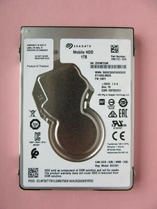 Seagate ST1000LM035 1RK172-570 EB01 1TB 2.5" HDD Feb 2021 TK Thailand ZDE - Picture 1 of 7