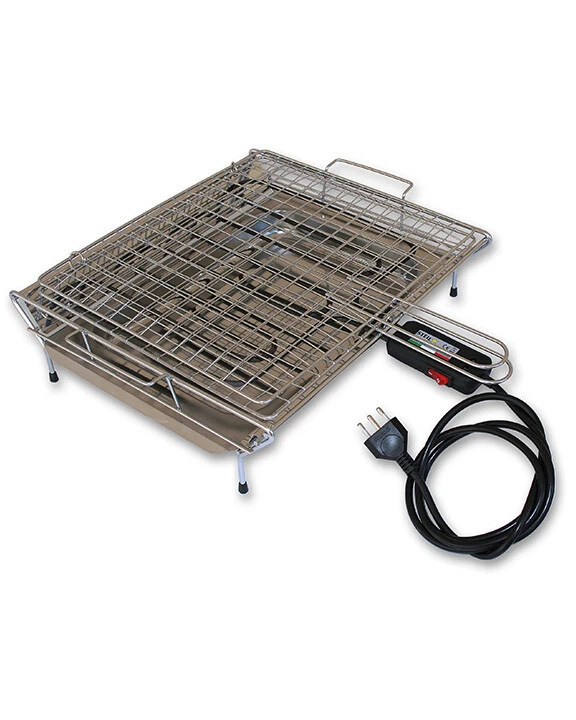 Bistecchiera Griglia Elettrica in Acciaio Inox 2700W Griglia e Piano Removibile - Immagine 1 di 3