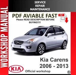 KIA CARENS 2007 2008 2009 2010 2011 2012 2013 SERVICE REPAIR WORKSHOP MANUAL - Picture 1 of 1
