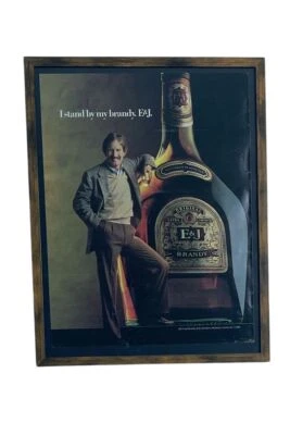 Vintage 1986 Print Advertisement For E&J Brandy Framed Ready To Display Decor - Image 1 of 3