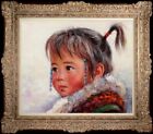 Hand painted Original Oil Painting art chinese Small girl on canvas 20"X24"