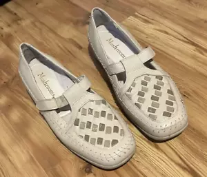 Flache Damenschuhe Pilze 2282 Echtleder Elfenbein Komfort Gr. 7 1/2 M - Bild 1 von 12