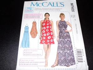 🌺 McCALL'S #M7405 - LADIES DRAWSTRING NECKLINE SUMMER DRESS PATTERN  XSM-MED FF - Picture 1 of 2