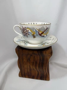 Royal Worcester "To A Very Important Person" Sailing Scenes Cup & Saucer 70s VIP - Picture 1 of 11