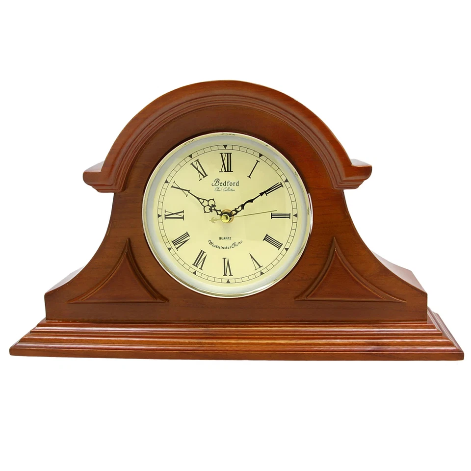 Bedford Clock Collection Mahogany Cherry Mantel Clock with Chimes - Image 1 of 1