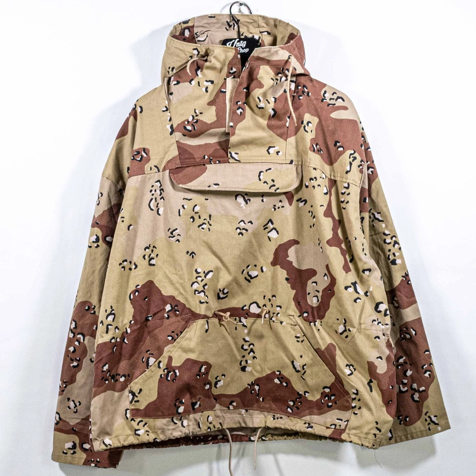 Military Anorak Hooded Pullover XL Made in USA Ripstop Chocolate Chip Camo - Image 1 of 4