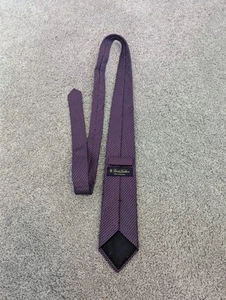 Brooks Brothers 346 Tie Mens Purple Pure Silk Made in USA Italy Woven - Picture 1 of 7