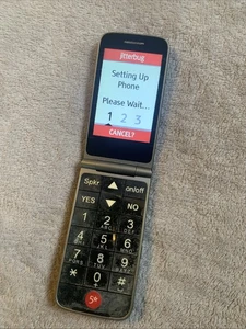 Teléfono abatible Alcatel Jitterbug 4043S para personas mayores botones grandes gris - Imagen 1 de 6
