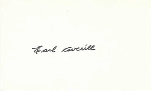 SIGNED 3x5 INDEX CARD OF HOF EARL AVERILL (DECEASED 1983)! GREAT AUTOGRAPH! - Picture 1 of 1