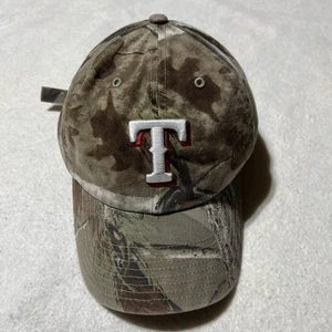 Texas Rangers Camo Forty Seven Realtree Fabric Baseball Cap Hat Adjust Buckle - Picture 1 of 13
