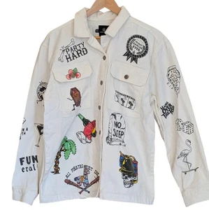 Volcom Tattoo Shacket Shirt Party Skater Grunge Streetwear - Picture 1 of 6