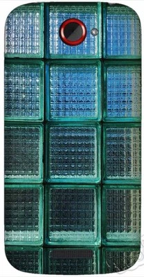 Cover per Htc One S,in plastica rigida,design vetro - Immagine 1 di 4