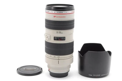 [Top ESTADO PERFEITO com Tampas] Lente de zoom telefoto Canon EF 70-200mm F/2.8 L USM do Japão - Imagem 1 de 4