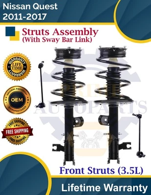 Puntal delantero premium OE con barra estabilizadora izquierda para Nissan Quest 2011-2017 garantía de 9 años Foto 1 de 4