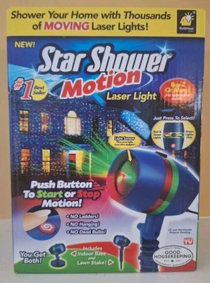Luz Proyector Navidad Láser Movimiento Rojo y Verde Estrella Ducha Nueva  Foto 1 de 4