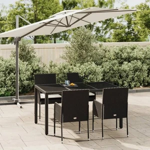 Garden Dining Set Black vidaXL - Picture 1 of 11