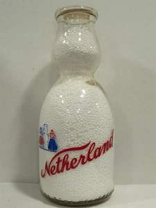TRPQCT Milk Bottle Netherland Dairy Syracuse NY ONONDAGA CO Cream Top War Slogan - Picture 1 of 2